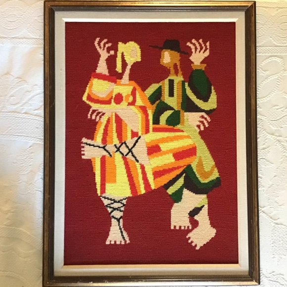 Needlepoint Wall HangingModern Art Dancers